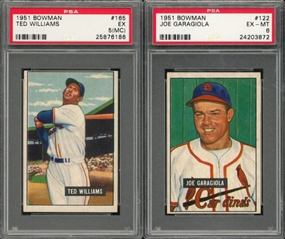 1951 Bowman Baseball Collection (51) Including Williams and Other Hall of Famers